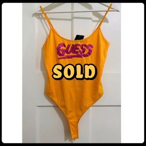 Guess Jamaica Orange Metalic HighWaist Bod…